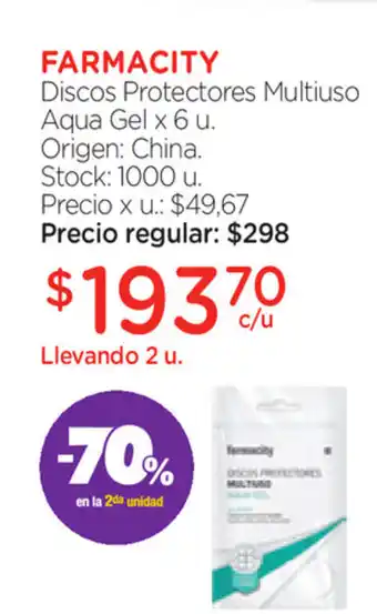 Farmacity Farmacity Discos Protectores Multiuso Aqua Gel x6u oferta