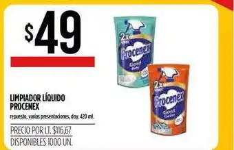 Supermercados Vea Procenex Limpiador Líquido 420ml oferta