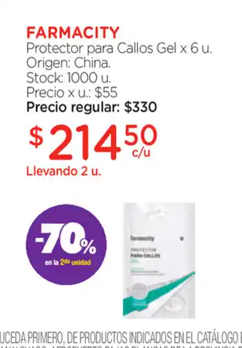 Farmacity Farmacity Protector para Callos Gel x6 u oferta