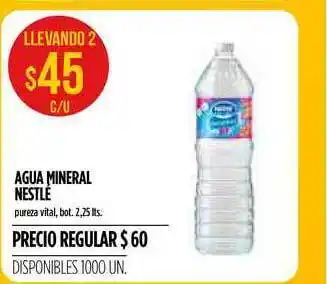 Supermercados Vea Nestlé Agua Mineral bot. 2.25 lts. oferta
