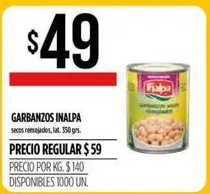 Supermercados Vea Inalpa Garbanzos lat. 350grs oferta