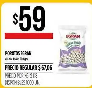 Supermercados Vea Egran Porotos 500grs oferta