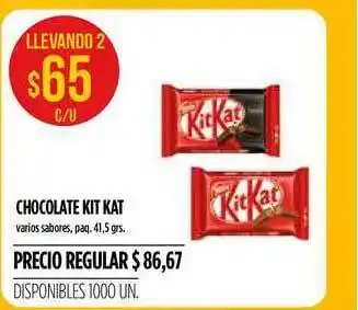 Supermercados Vea Kit Kat Chocolate paq. 41.5grs oferta