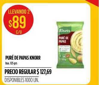 Supermercados Vea Knorr Puré De Papas 125grs oferta