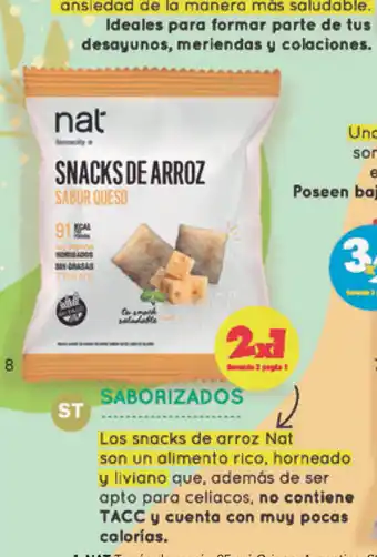 Farmacity Nat Snacks De Arroz Sabor Queso oferta