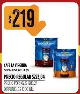 Supermercados Vea La Virginia Café doy. 170grs oferta