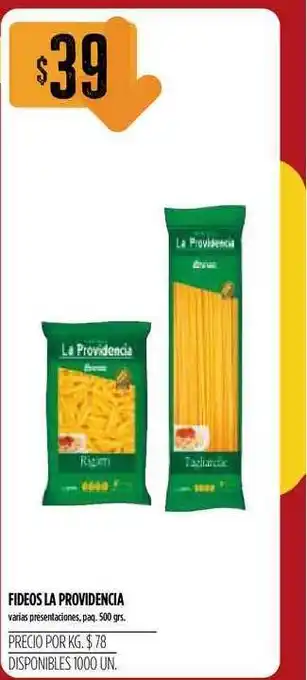 Supermercados Vea Fideos La Providencia paq. 500grs oferta