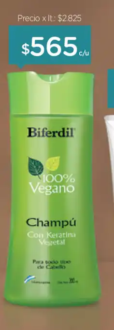 Farmacity Biferdil 100% Vegano Champú oferta