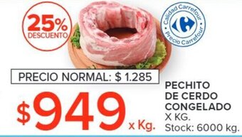 Carrefour PECHITO DE CERDO CONGELADO X KG. oferta