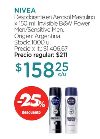 Nivea Desodorante en Aerosol Masculino x 150ml