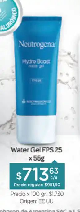 Farmacity Water Gel FPS 25 x 55g oferta