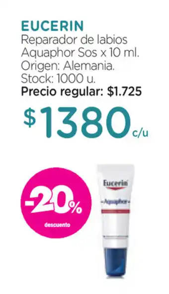 Farmacity Eucerin Reparador de labios Aquaphor Sos x 10ml oferta