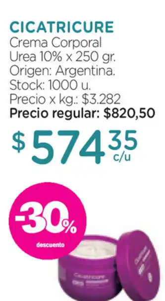 Farmacity Cicatricure Crema Corporal Urea x 250gr oferta