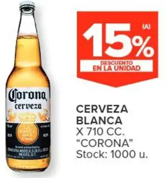 Carrefour CERVEZA BLANCA X 710 CC. "CORONA" oferta