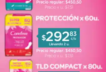 Farmacity Carefree Protección x 60u oferta