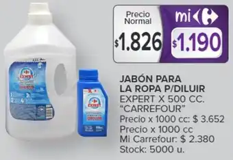 Carrefour JABÓN PARA LA ROPA P/DILUIR EXPERT X 500 CC. "CARREFOUR" oferta