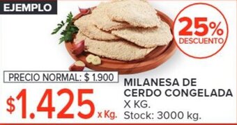 Carrefour MILANESA DE CERDO CONGELADA X KG. oferta