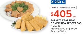 Carrefour FORMITAS/BARRITAS DE MERLUZA REBOZADAS X 250 G oferta
