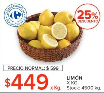 Carrefour LIMÓN X KG. oferta