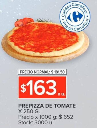 Carrefour PREPIZZA DE TOMATE X 250 G. oferta
