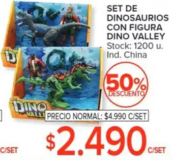 Carrefour SET DE DINOSAURIOS CON FIGURA DINO VALLEY oferta