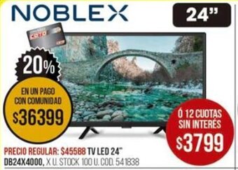 Coto NOBLEX TV LED 24" oferta