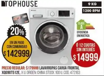 Coto LAVARROPAS CARGA FRONTAL XQG90T512E, XU. oferta