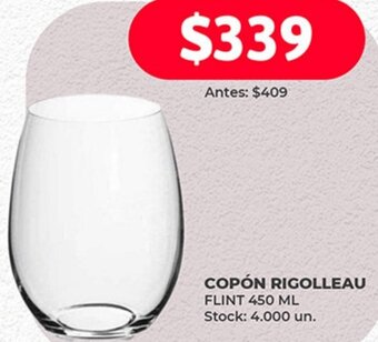 Supermercados Tadicor COPÓN RIGOLLEAU FLINT 450 ML oferta