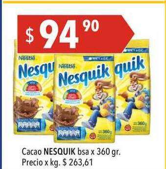 Hergo Nesquik Cacao Bsa x 360gr oferta