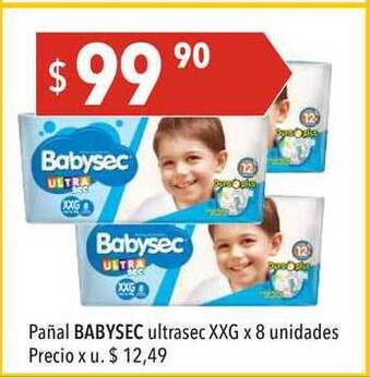 Hergo Babysec Pañal ultrasec XXG x 8 unidades oferta
