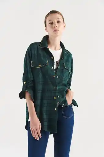Vesna Camisa anderson verde oferta