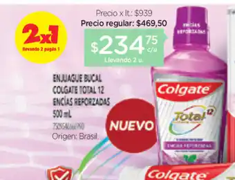 Farmacity Colgate Enjuague Bucal Total 12 Encías Reforzadas 500ml oferta