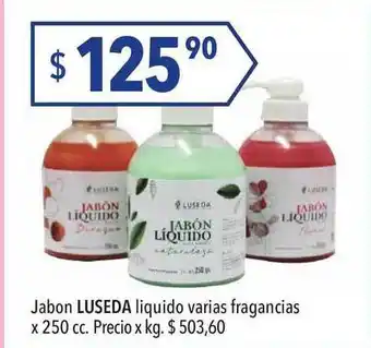 Hergo Luseda Jabon liquido varias fragancias x 250cc oferta