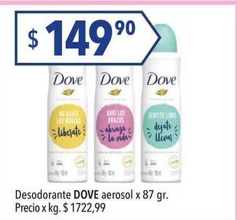 Hergo Dove Desodorante aerosol x 87gr oferta