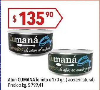 Hergo Cumana Atún Lomito (aceite/natural) x 170gr oferta