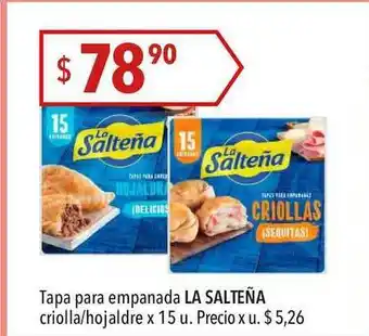 Hergo La Salteña Tapa para empanada criolla/hojaldre x 15u oferta