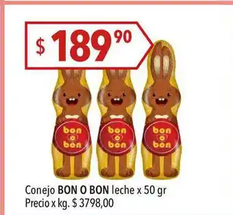 Hergo Bon O Bon Conejo Leche x 50gr oferta