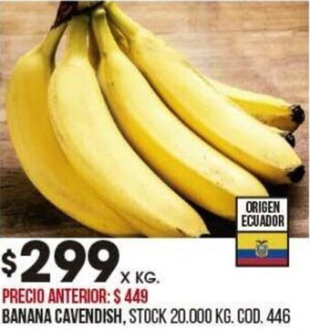 Coto BANANA CAVENDISH oferta