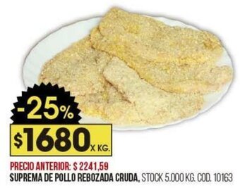 Coto SUPREMA DE POLLO REBOZADA CRUDA oferta