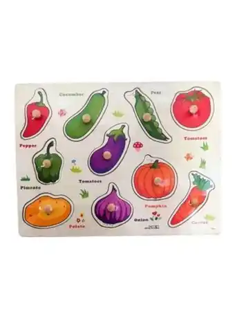 El Mundo del Juguete Rompecabezas de encastre puzzle madera 23 x 30 cm vegetales oferta