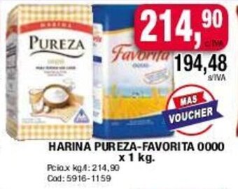 Maxiconsumo HARINA PUREZA-FAVORITA 0000 x 1 kg. oferta
