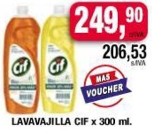 Maxiconsumo LAVAVAJILLA CIF x 300 ml. oferta