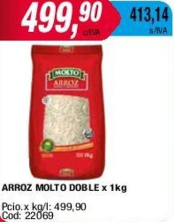Maxiconsumo ARROZ MOLTO DOBLE x 1kg oferta