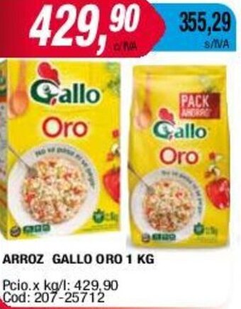 Maxiconsumo ARROZ GALLO ORO 1 KG oferta