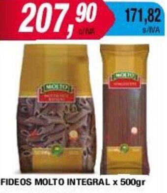 Maxiconsumo FIDEOS MOLTO INTEGRAL x 500gr oferta