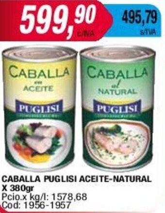 Maxiconsumo CABALLA PUGLISI ACEITE-NATURAL X 380gr oferta