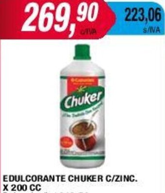 Maxiconsumo EDULCORANTE CHUKER C/ZINC. X 200 CC oferta