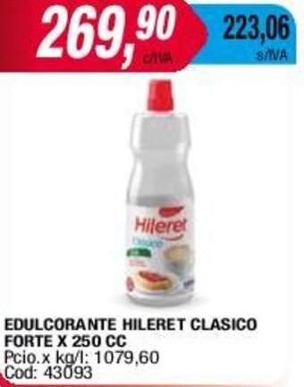 Maxiconsumo EDULCORANTE HILERET CLASICO FORTE X 250 CC oferta