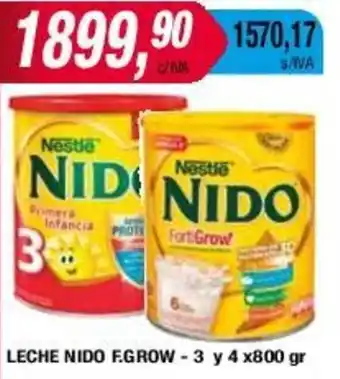 Maxiconsumo LECHE NIDO FGROW - 3 y 4 x800 gr oferta