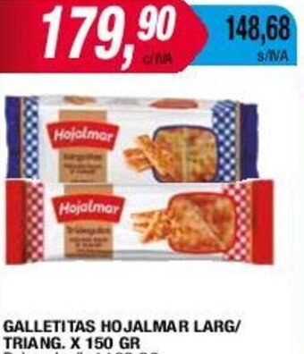 Maxiconsumo GALLETITAS HOJALMAR LARG/ TRIANG. X 150 GR oferta